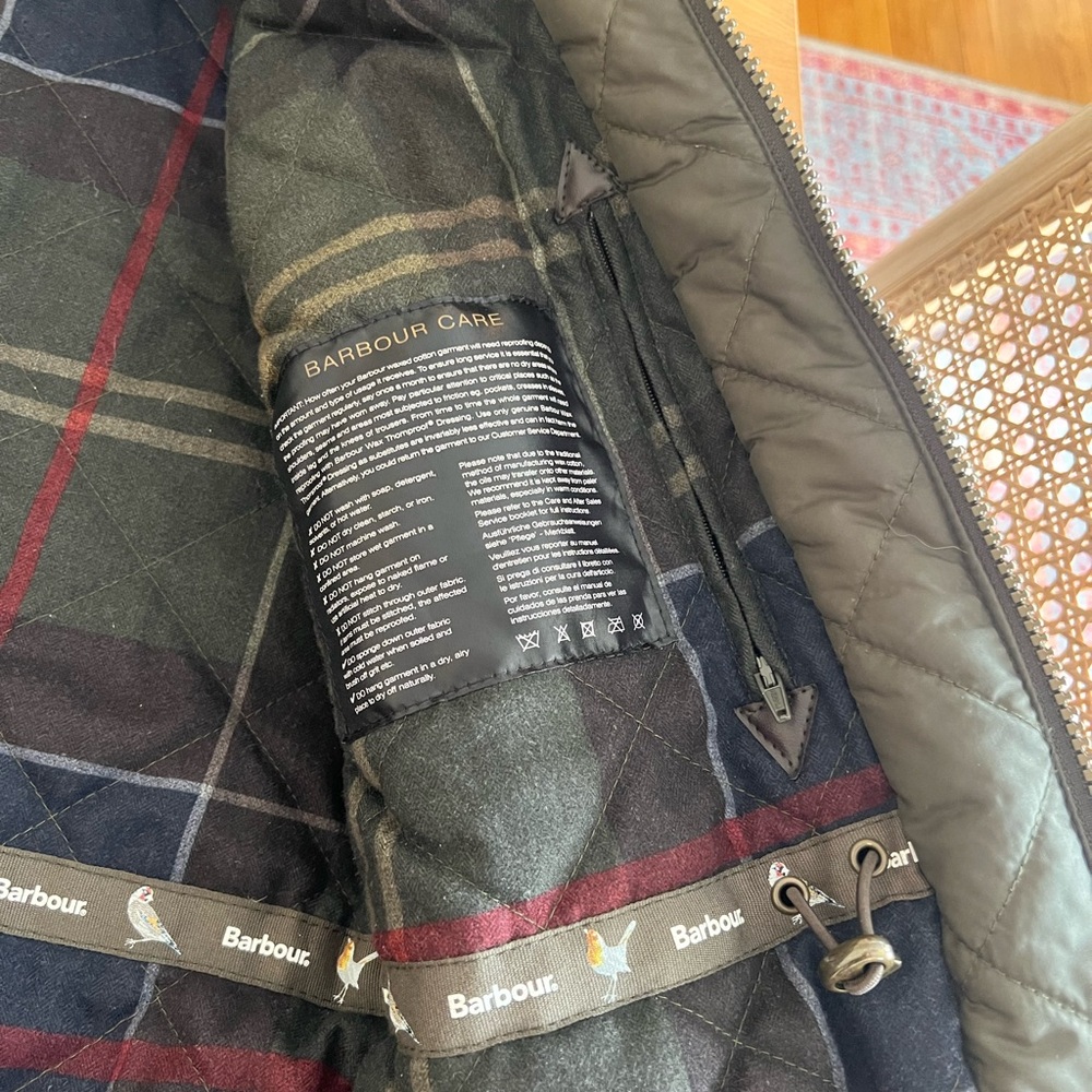 Barbour Dark Green Utility Jacket with Fur Trim - Picture 7 of 7